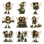 Green Christmas Fairy Clipart