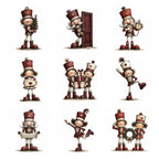 Burgundy Christmas Nutcracker Clipart