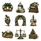 Green Christmas Decorations Clipart