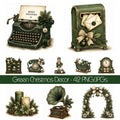 Green Christmas Decorations Clipart
