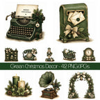 Green Christmas Decorations Clipart