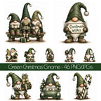 Green Christmas Gnome Clipart