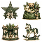 Green Christmas Decorations Clipart