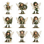 Green Christmas Fairy Clipart