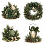 Green Christmas Decorations Clipart