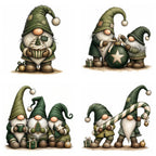 Green Christmas Gnome Clipart