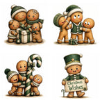 Green Christmas Gingerbread Clipart