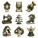 Green Christmas Decorations Clipart