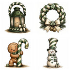 Green Christmas Peppermint Clipart